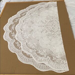 White Lace Two-Layer Vintage Curtain